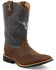 Image #1 - Twisted X Boys' Top Hand Western Boots - Broad Square Toe , Brown/blue, hi-res