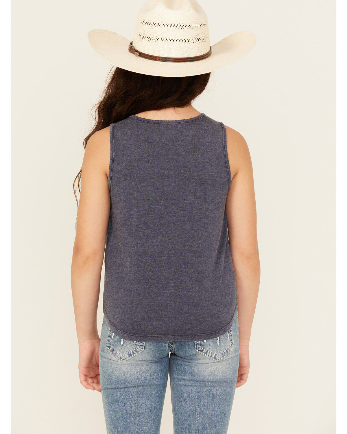 Image #4 - Rock & Roll Denim Girls' Bandana Print Tank, Blue, hi-res