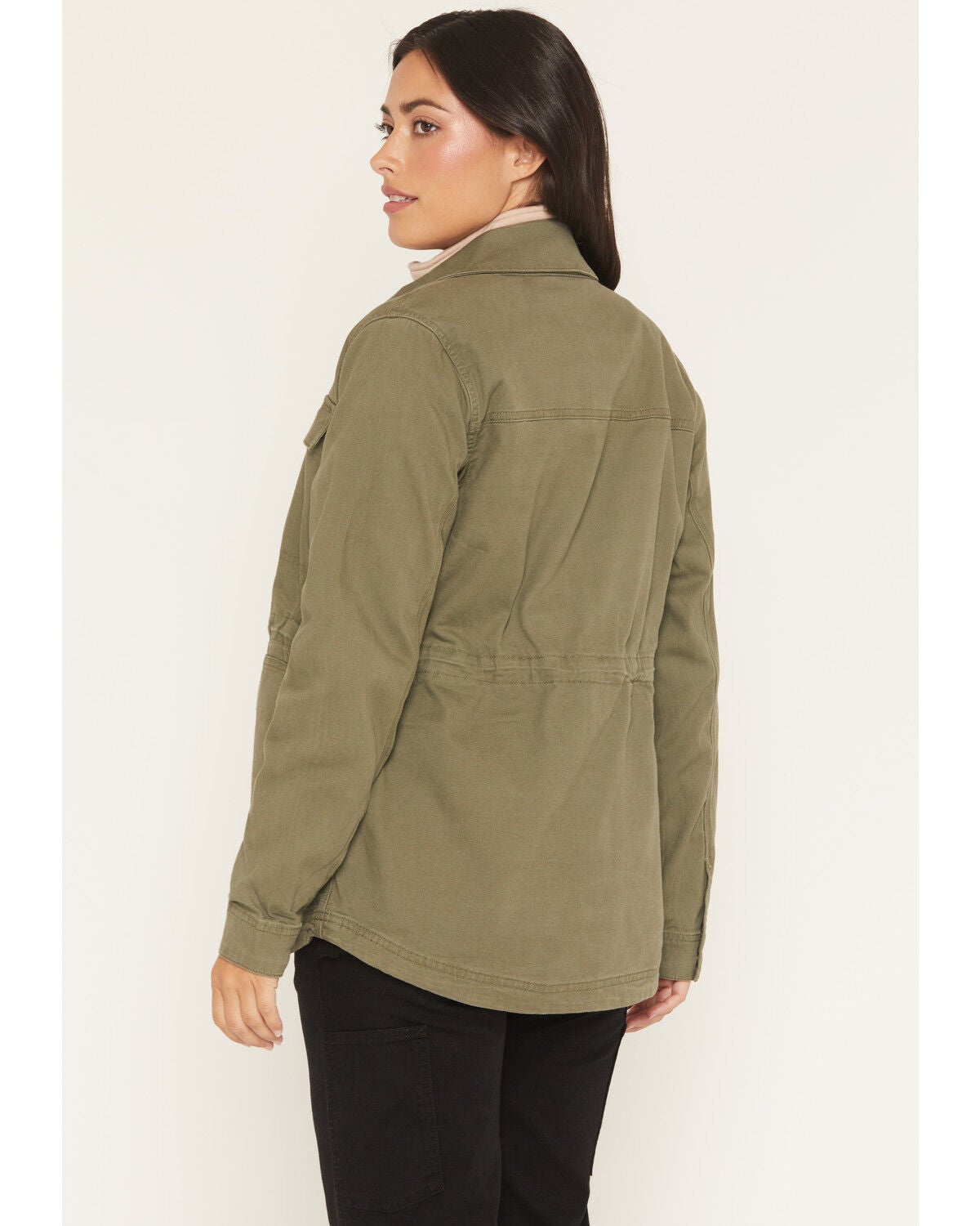 Image #4 - Carhartt Women's TENCEL&trade; Fiber Series Relaxed Fit Canvas Coat, Olive, hi-res
