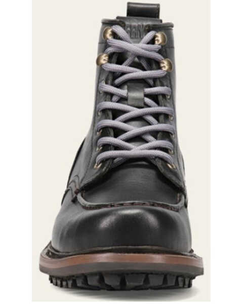 Image #4 - Frye Men's Hudson Lace-Up Work Boots - Round Toe , Black, hi-res