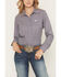 Image #3 - Cinch Women's Geo Print Long Sleeve Button-Down Stretch Western Shirt, Purple, hi-res
