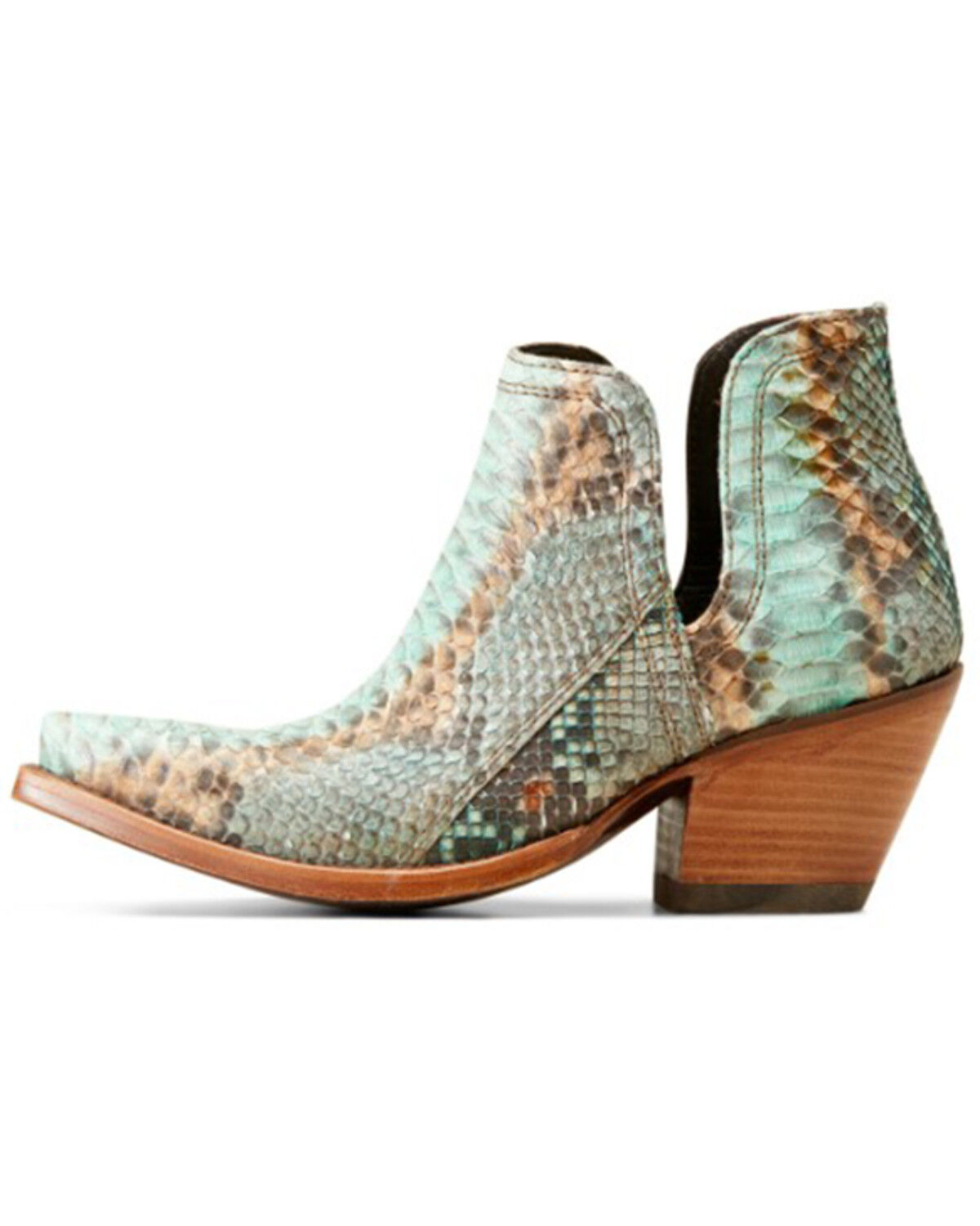 Image #2 - Ariat Women's Dixon Python Western Booties - Snip Toe, Blue, hi-res