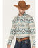 Image #2 - Rock & Roll Denim Men's Southwestern Long Sleeve Western Snap Shirt, Sage, hi-res