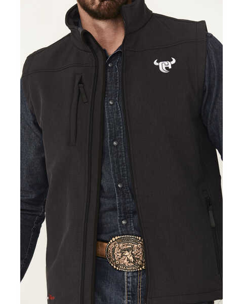 Image #2 - Cowboy Hardware Men's Hecho En Mexico Softshell Vest, Charcoal, hi-res