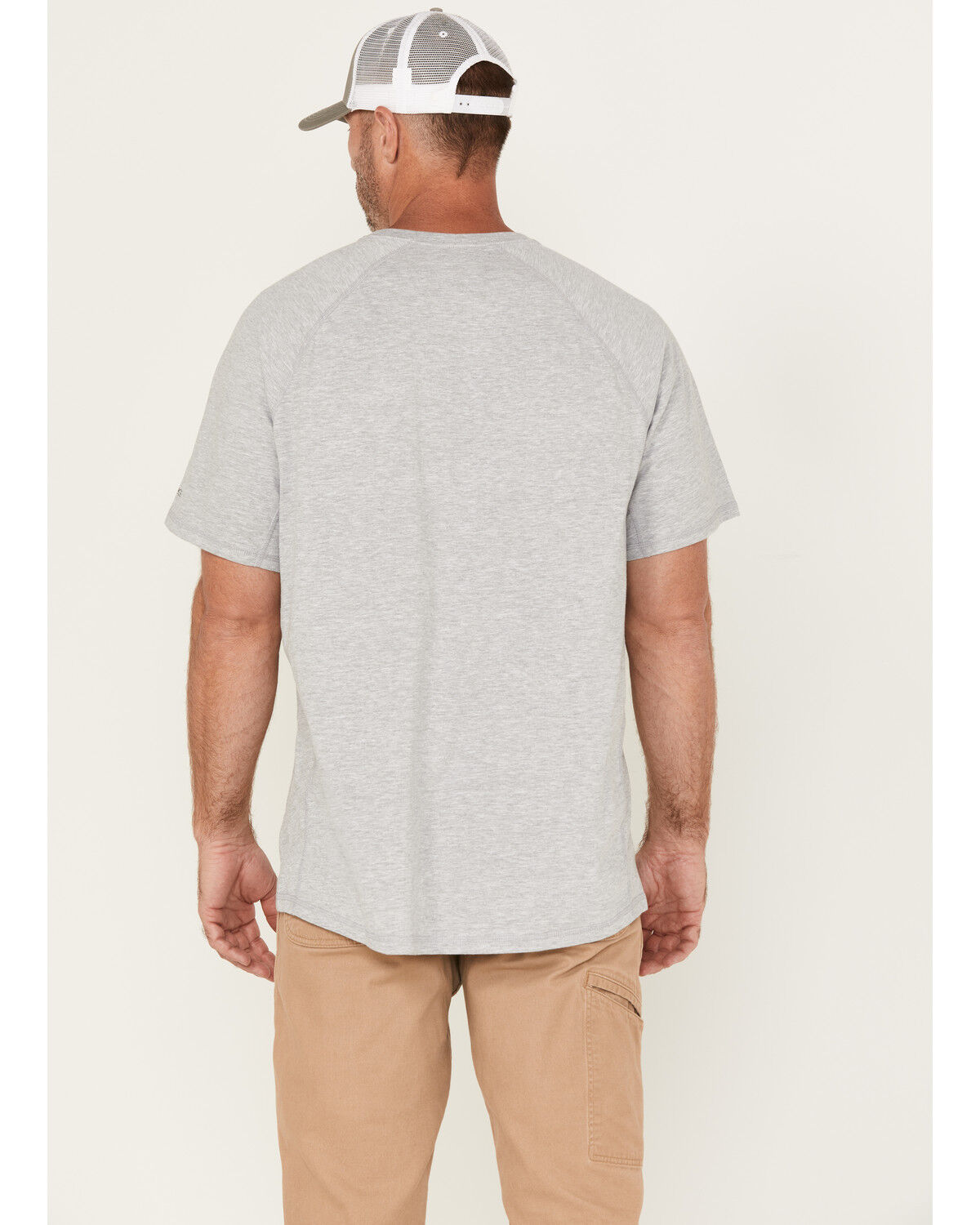 Image #4 - Carhartt Men's Force® Relaxed Fit Short Sleeve Pocket T-Shirt, Silver, hi-res