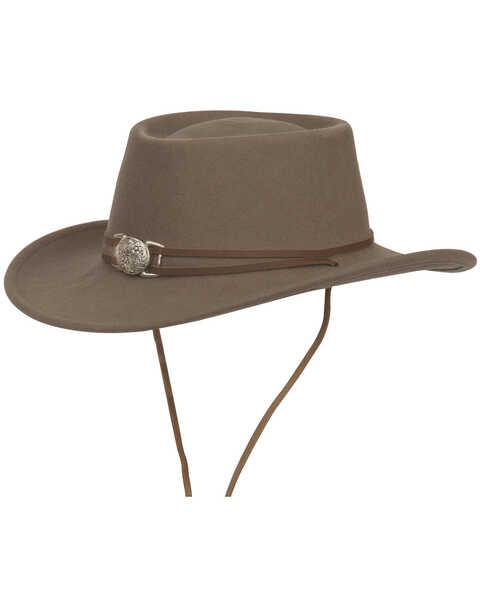 Silverado Men's Dusty Crushable Wool Western Hat, Mushroom, hi-res