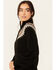 Image #2 - Shyanne Women's Extra Zip Front Mock Neck Sweater , Black, hi-res