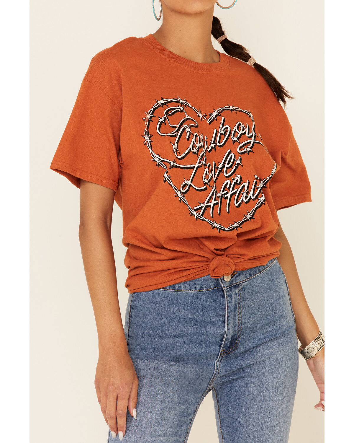 Image #3 - American Highway Women's Cowboy Love Affair Graphic Short Sleeve Tee, Rust Copper, hi-res