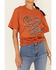 American Highway Women's Cowboy Love Affair Graphic Short Sleeve Tee , Rust Copper, hi-res