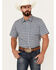 Image #1 - Gibson Trading Co Men's Medallion Print Short Sleeve Button-Down Western Shirt, Medium Blue, hi-res