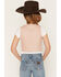 Image #4 - Ashley Girls' Embellished Denim Vest, Pink, hi-res