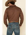 Wrangler Men's Solid Advanced Comfort Long Sleeve Work Shirt, Brown, hi-res