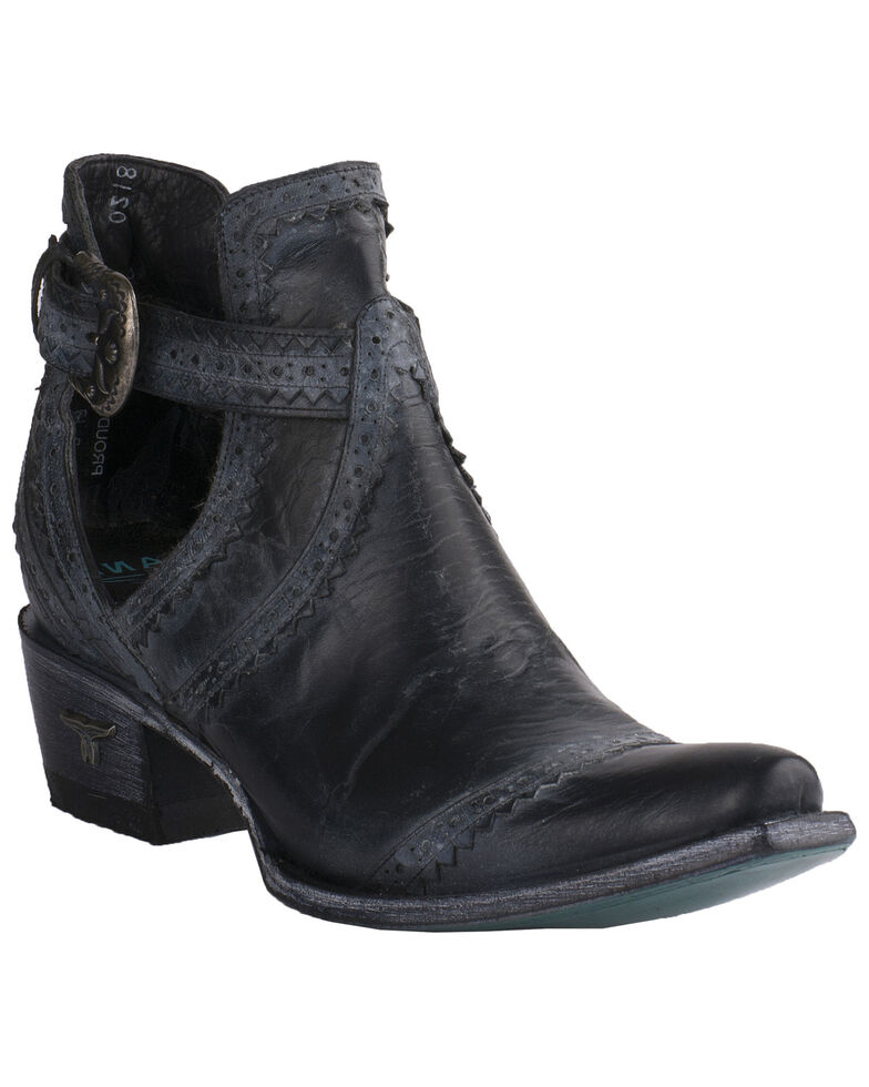 Lane Women's Black Cahoots Western Booties - Snip Toe, Black, hi-res
