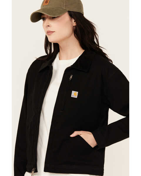Image #2 - Carhartt Women's Rugged Flex® Loose Fit Canvas Detroit Jacket , Black, hi-res