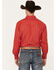Image #4 - Scully Men's Skull Striped Long Sleeve Pearl Snap Western Shirt - 3X, Red, hi-res