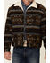 Image #3 - Wrangler Men's Brown Whiskey Jacquard Southwestern Print Button-Front Sherpa Jacket , , hi-res