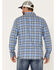 Image #4 - Flag & Anthem Men's Willcox Vintage Wash Plaid Print Long Sleeve Button Down Shirt, Medium Blue, hi-res
