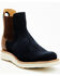 Image #1 - Horse Power Men's Marine Suede Chelsea Boots - Square Toe, Blue, hi-res