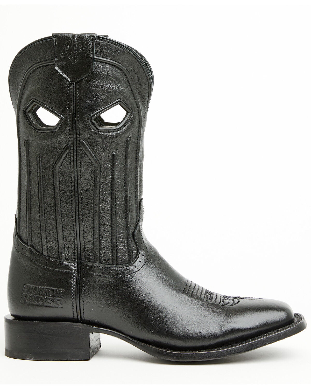 Image #2 - Phantom Rider Men's 11" Arcana Western Boots - Square Toe, Black, hi-res