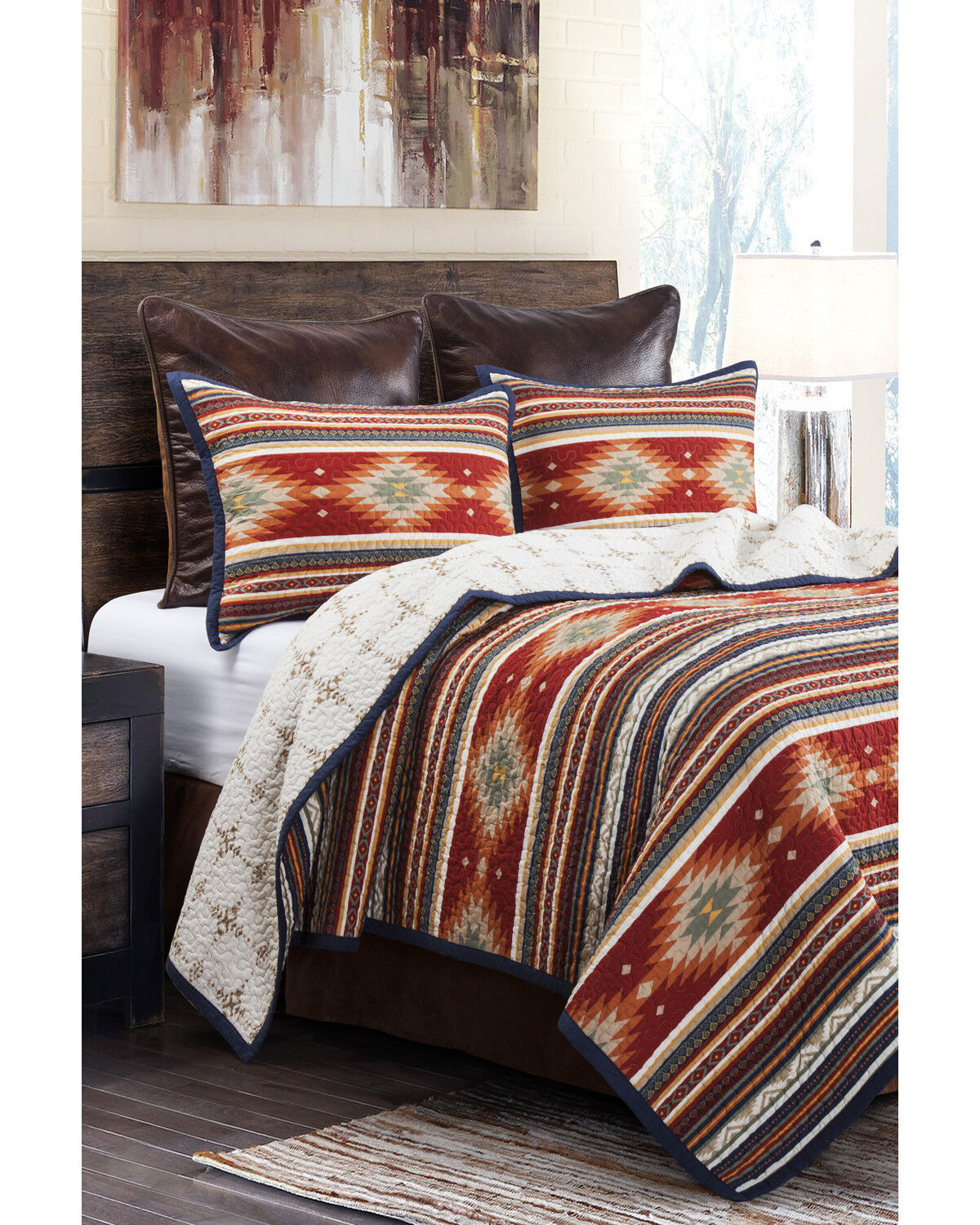 Image #1 - HiEnd Accents Del Sol Quilt - Twin, Brown, hi-res