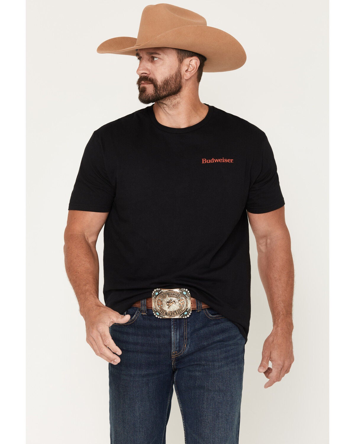 Image #2 - Buckwear Men's Boot Barn Exclusive Budweiser Clydesdales Short Sleeve Graphic T-Shirt, Black, hi-res