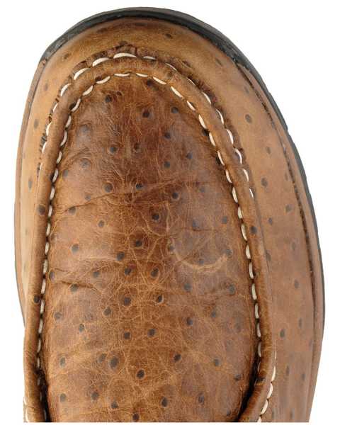 Image #6 - Roper Men's Ostrich Print Rugged Sole Shoes, Brown, hi-res