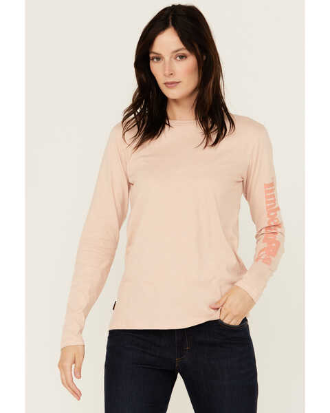 Image #2 - Timberland PRO® Women's Core Long Sleeve T-Shirt, Pink, hi-res