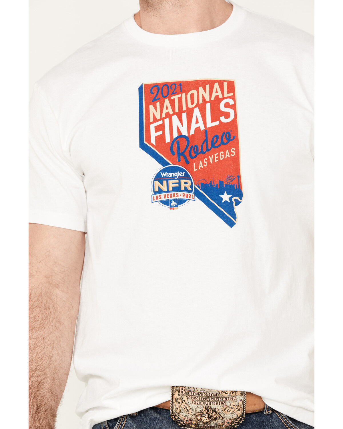 Image #3 - Authentics Men's NFR Short Sleeve Graphic T-Shirt, White, hi-res