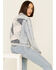 Image #5 - Driftwood Women's Light Wash Patchwork Cropped Button-Front Denim Jacket, Blue, hi-res