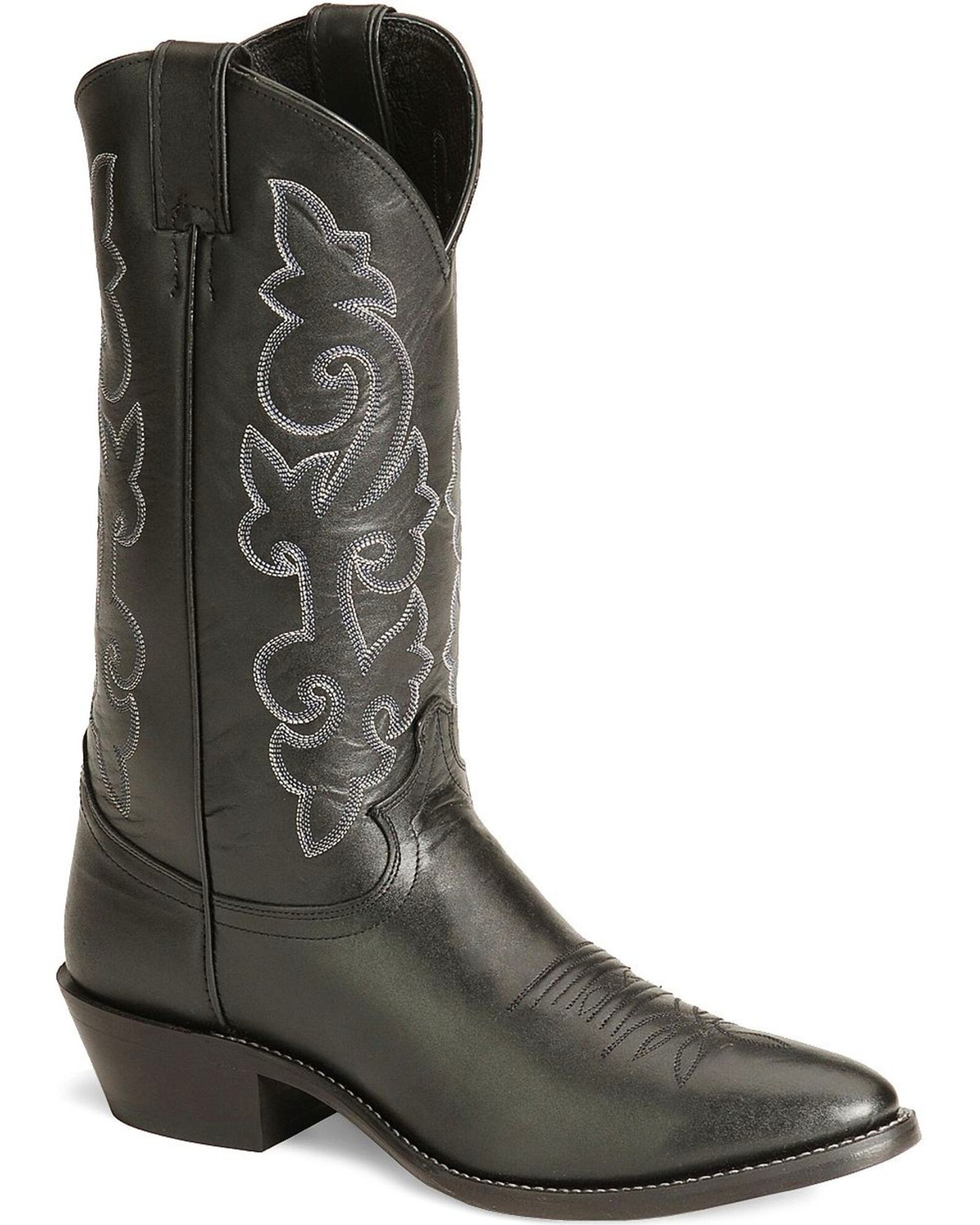 Justin Men s London Calfskin Western Boots Round Toe Sheplers