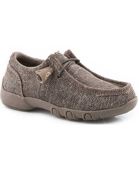 Image #1 - Roper Boys' Chillin Casual Shoes - Moc Toe, Brown, hi-res