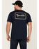 Image #4 - Brixton Men's Grade Logo Short Sleeve Graphic T-Shirt , Navy, hi-res