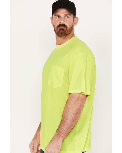 Image #2 - Hawx Men's High-Visibility Short Sleeve Work Shirt, Yellow, hi-res