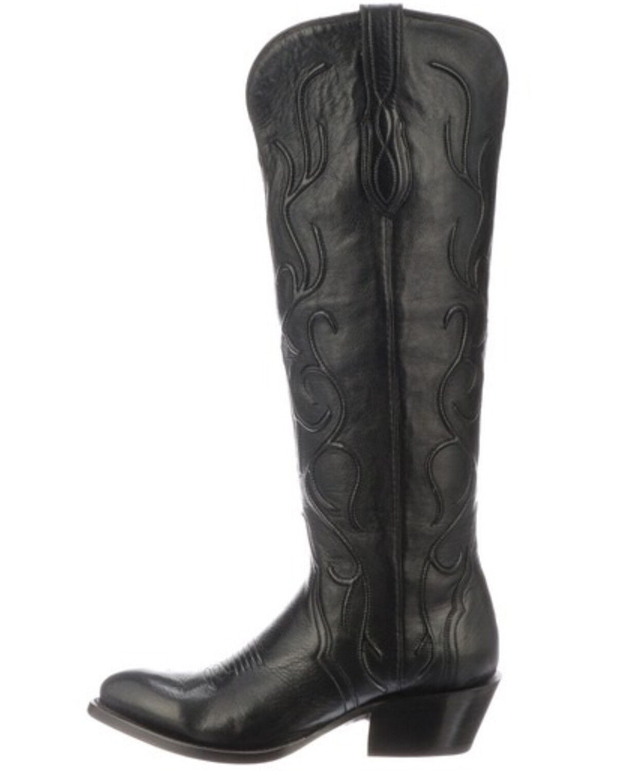 black lucchese women's boots