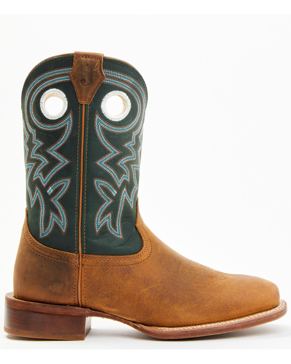 Image #2 - Justin Men's Frontier Western Boots - Broad Square Toe, Tan, hi-res