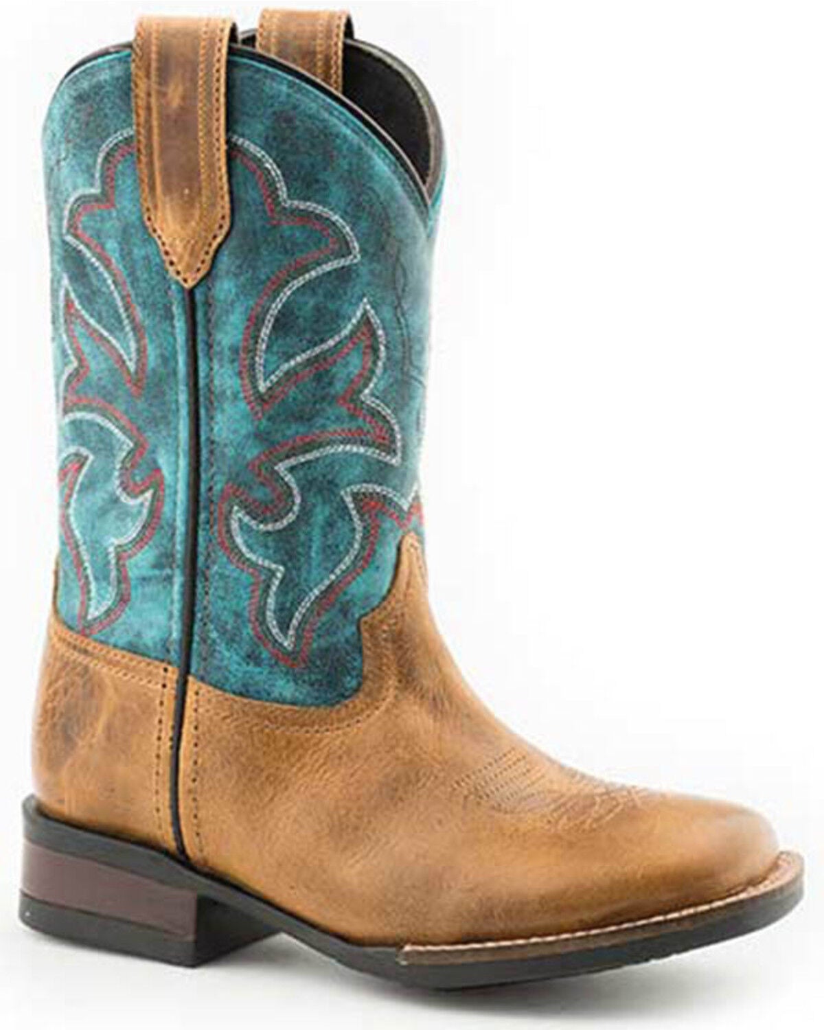 Image #1 - Roper Boys' Monterey Western Boots - Broad Square Toe, Tan, hi-res