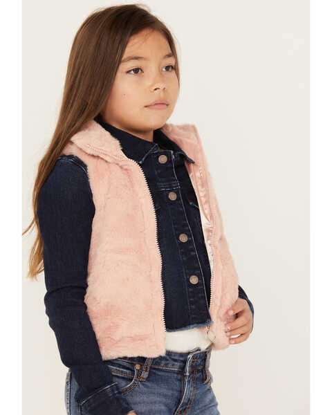 Image #2 - Urban Republic Toddler Girls' Faux Fur Vest, Pink, hi-res