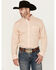 Image #1 - George Strait by Wrangler Men's Floral Print Long Sleeve Button-Down Stretch Western Shirt, White, hi-res