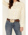 Wrangler Women's Allover Cactus Print Long Sleeve Western Core Shirt , Ivory, hi-res