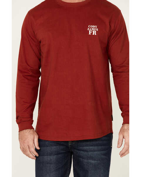 Image #3 - Cody James Men's FR Bossa Nova Graphic Long Sleeve Work T-Shirt , Medium Blue, hi-res