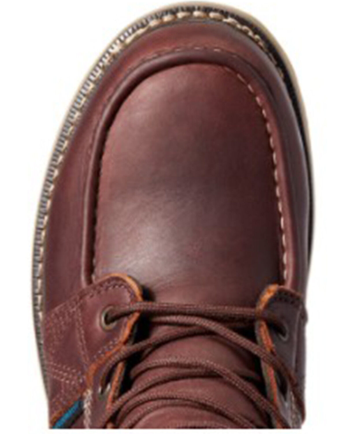 Image #4 - Ariat Men's Rusted Copper Rebar Wedge 6" H20 Moc Work Boot - Round Toe, Brown, hi-res
