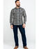 Rock & Roll Denim Men's Teal Washed Yarn Dye Plaid Short Sleeve Western Shirt  , Teal, hi-res