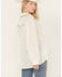 Image #4 - POL Women's Lace Yoke Long Sleeve Button Down Shirt, Ivory, hi-res
