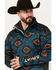 Image #2 - Ariat Men's Caldwell Southwestern Print 1/4 Zip Pullover, Dark Blue, hi-res