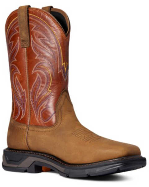 Image #1 - Ariat Men's WorkHog® XT Cottonwood Western Work Boots - Soft Toe, Brown, hi-res