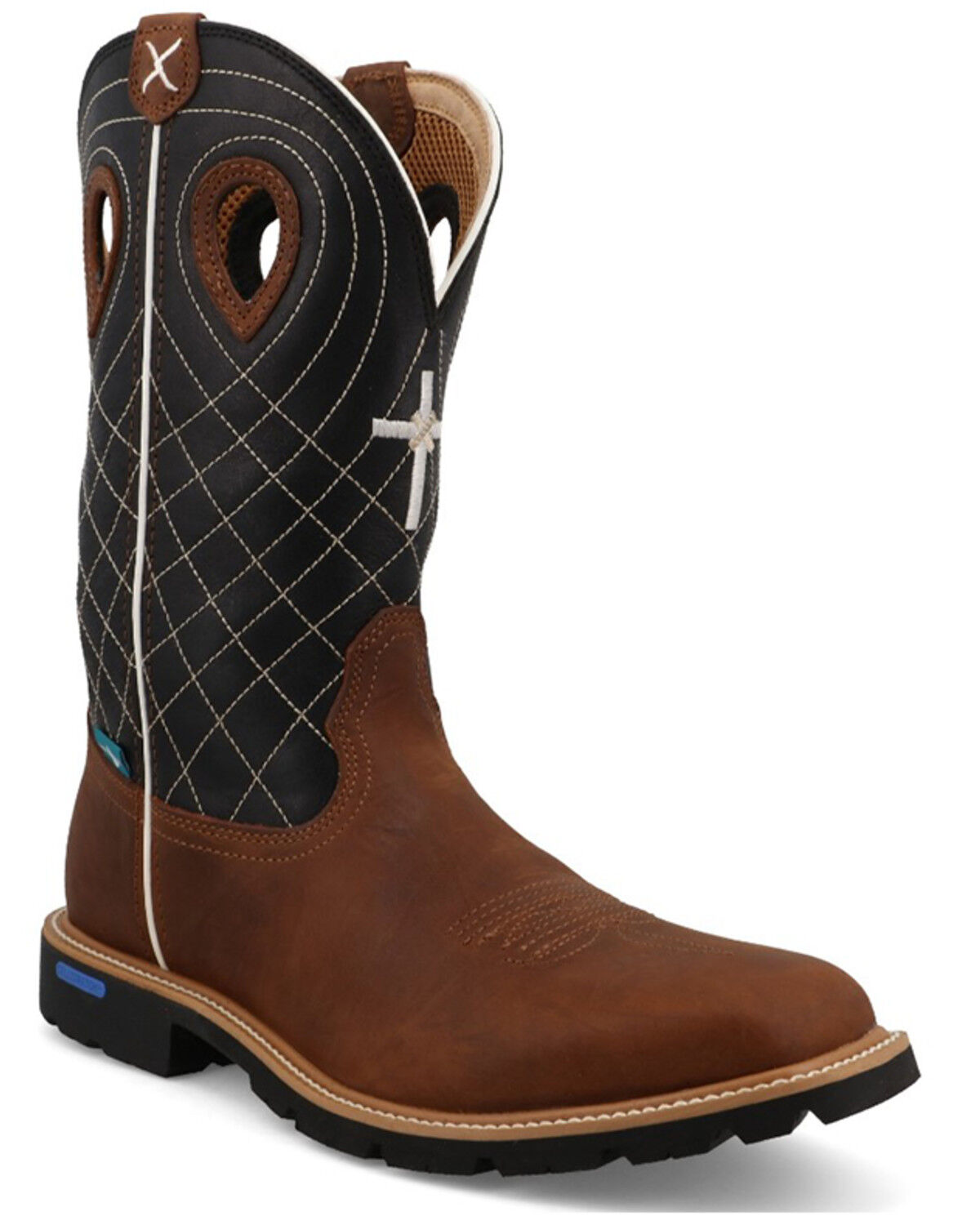 Image #1 - Twisted X Men's Tech X™ Performance Western Boots - Square Toe, Black, hi-res