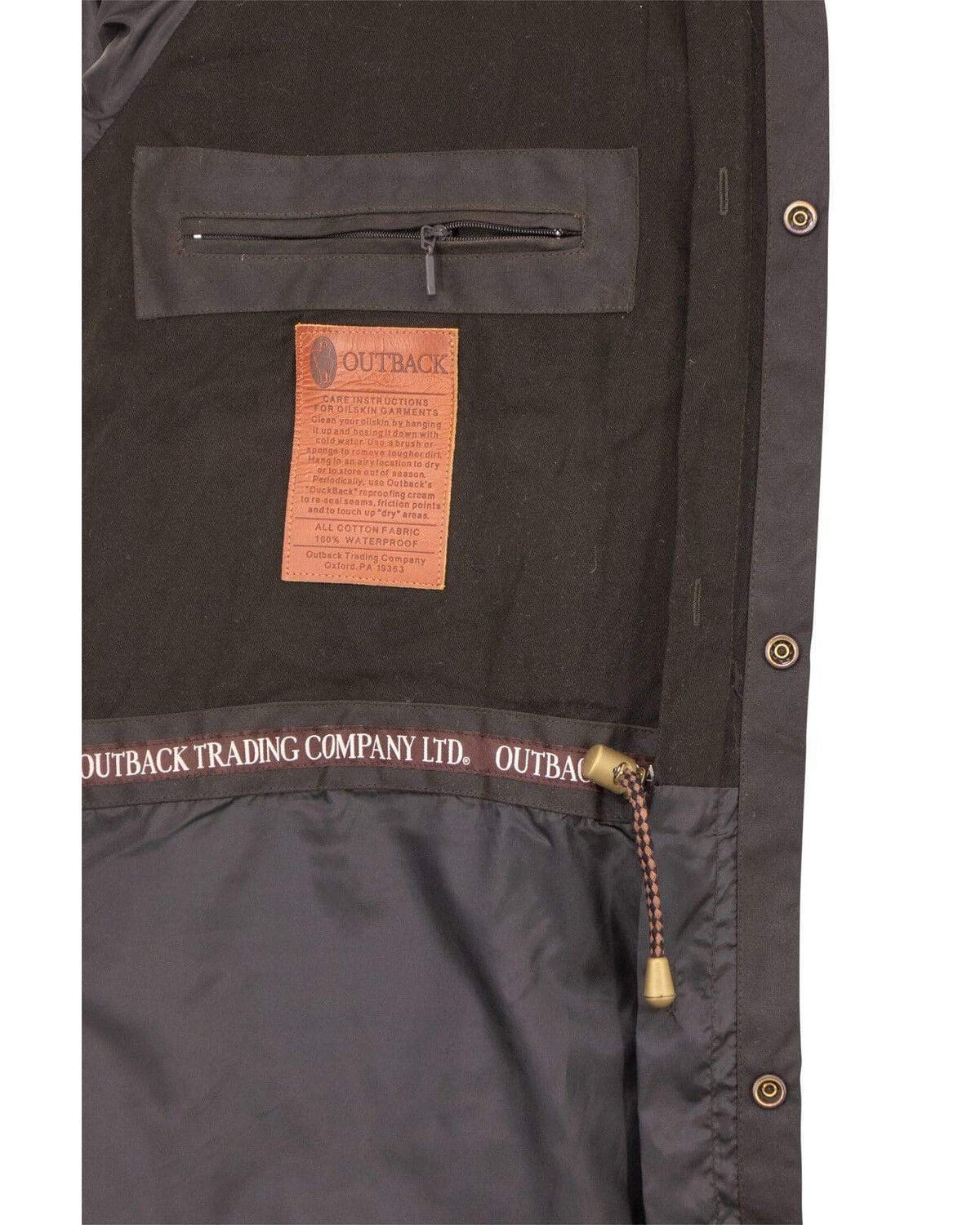 short oilskin duster