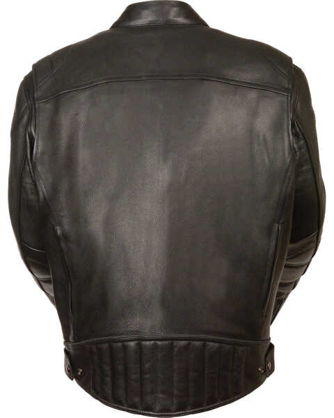 Image #3 - Milwaukee Leather Men's Black Longer Body Vented Jacket - Big 3X, Black, hi-res
