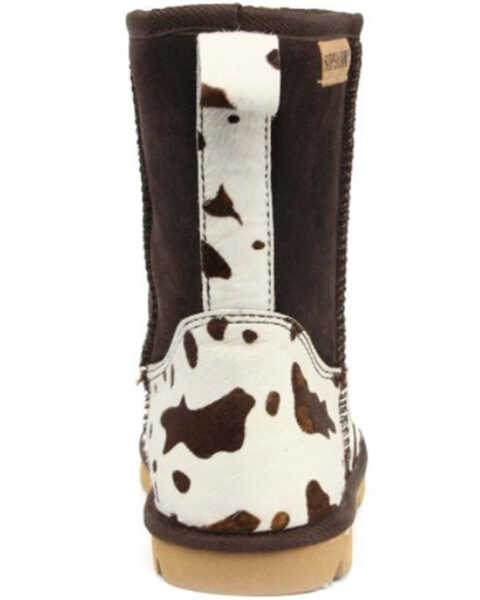 Image #5 - Superlamb Women's Turano Cow Print Real Hair-On Casual Pull On Boots - Round Toe , Chocolate, hi-res