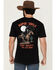 Image #1 - Riot Society Men's Boot Barn Exclusive Ropin' Souls Reaper Short Sleeve Graphic T-Shirt, Black, hi-res